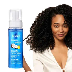Coconut Oil Shea Butter Foaming Curl Mousse Long Lasting Hold Fluffy Volumizing Hair Styling Mousse