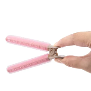 Cold Temperature Pink No Heat Plastic Hair Rollers Salon Hairdressing Big Wave Beautiful Hair