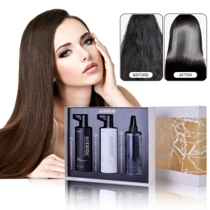 Collagen Biotin Agplex 3-in-1 Hair Treatment Kit Cream Shampoo Conditioner Hair Mask for Dry Damaged Hair Repair Split Ends