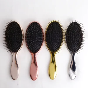 Color Boar Bristle Paddle Oval Hair Brush Anti Static Hair Massage Hair Extension Brush and Comb