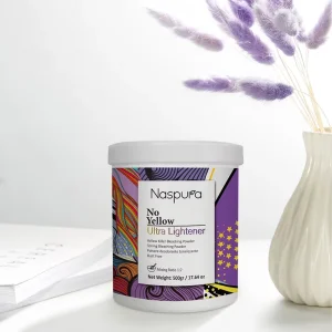 Color Removers Anti Brass Bleaching Powder Purple Toner for Blonde Silver Hair Dust Free up to 9 Levels Lift 500g
