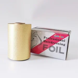 Colored Embossed Printing Gold Aluminium Foil for Hair Salon Silver Hairdressing Foil Supplier