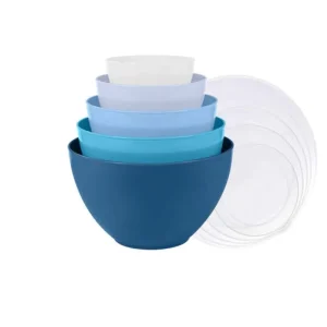 Colorful 6 Pcs Rainbow Bowl Set, Rainbow Mixing Bowl, Plastic Measuring Bowl Set