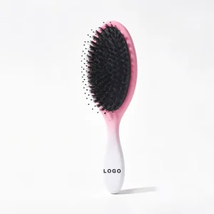 Colorful Gradation Hair Care Brush Massager Soft Cushion Nylon Bristles Salon Pink Hair Brush