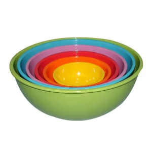 Colorful Salad Bowl Sets Melamine Bowls Restaurant Set of 6 Gift Packing Big Small Plastic Mixing Bowls