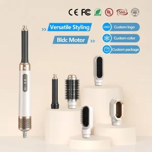 Commercial Use Multi Function Hair Styling Set Hot Air Brush for Drying Diffusing Curling Straightening 6 in 1 Hair Multi styler