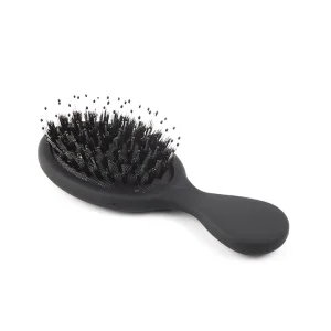 Compact Oval Paddle Hair Brush Pearl White Nylon Boar Bristle Design Custom Scalp Massager Comb for Wig Hair Extensions Girls