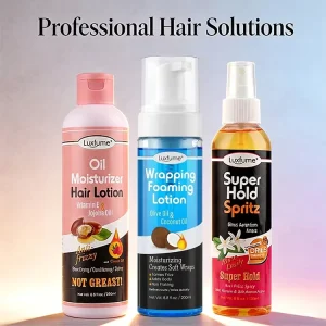 Complete Hair Care Set Nourishing Oil Hair Moisturizer Lotion Foam Wrap Lotion Lasting Styling Hair Spritz