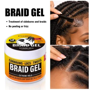 Conditioning Braiding Shine Gel Extra Hold for Hair Braid and Edge Control Styling Gel 120ml