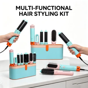 Copper Manganese Multi styling Tool for Hair Curling and Drying Hot Air Comb