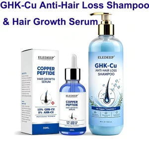 Copper Peptide Hair Reviving Kit Anti Hair Loss Shampoo+10%GHK Cu&5%AHK Cu Hair Growth & Follicle Stimulating Serum Thicker Hair