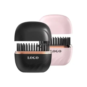 Cordless 2 in 1 Hot Comb Straightener and Heated Brush for Fast Styling Anywhere