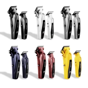 Cordless Hair Clippers Kit 7500RPM Powerful Professional Commercial Rechargeable Electric Barber Trimmers with Charging Base