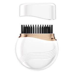 Cordless Hair Straightener Brush 2 in 1 Curling & Straightening Brush Mini Travel Hot Straightener Comb for Women