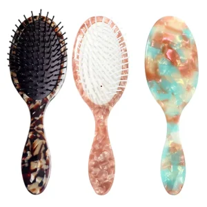 Creative Art Korean Fashion Acetate Hairbrush Colorful Anti-static Massage Hairdressing Hair Brush for Women