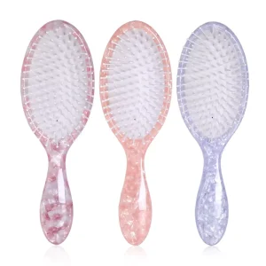 Creative Art Korean Fashion Acetate Hairbrush Colorful Anti static Massage Hairdressing Hair Brush for Women