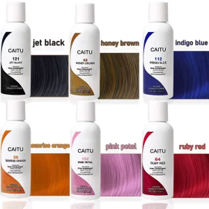 Crimson Red Color Semi Permanent Hair Dye for Dark Hair Without Bleaching