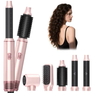Cross Border Five in One Hot-Air Comb Multifunctional High Pressure Automatic Hair Curler Straight Hair Household Hair Dryer