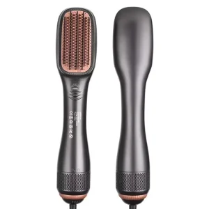 Cross Border High Power Three In One Hot Air Comb Hair Dryer Styler Fast Curling Iron Straightening Comb 3 Temperature Settings