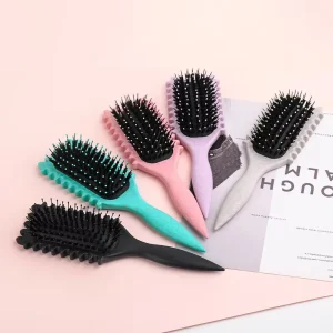 Cross border New Style Ionic Fashion Bouncing Curly Hair Styling Brush Massage Comb Wheat Straw Home Use Waterproof Big Comb