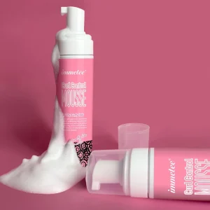 Curl Defining Mousse with Coconut Oil & Silk Protein Sulfate Free Hair Styling Foam for Curly Hair Flexible Hold
