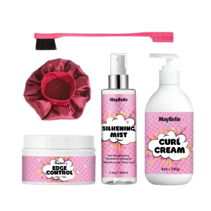 Curl Hair Strong Hold Edge Control Hair Styling Non Sticky Curl Defining Cream Boost Shine Hair Silk Spray Silkening Mist