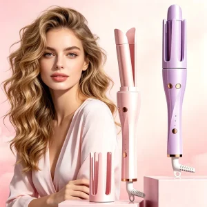 Curling Iron Hair Bang Iron With Ceramic Ionic Smart Anti stuck Auto Rotating Hair Curling Wand Professional Hair Curler