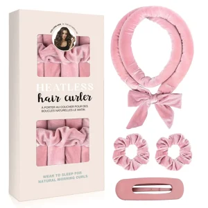 Curling Rod Clip Set Heat Free Overnight Hair Rollers Synthetic Fiber Long Lasting Silk Ribbon Hair Ties Styling