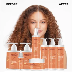 Curly Hair Care Set Kids Organic Sulfate Free Nourish Repair Hair Shampoo and Conditioner for Frizzy Damaged Hair