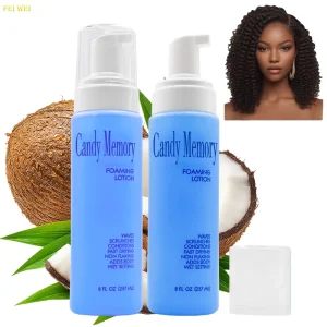 Curly Hair Foaming Lotion Waves Scrunches Conditions Fast Drying Non Flaking Adds Body Wet Setting Hair Mousse