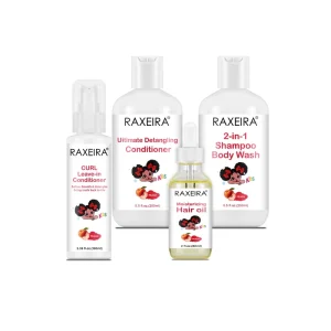 Curly Hair Kids Hair Care Set Hydrating Shampoo and Conditioner Body Wash Shower Gel Natural Gentle Baby Hair Care Set