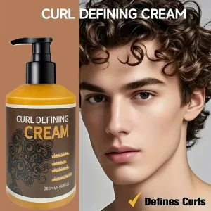 Curly Hair Leave On Styling Cream Gel Medium Hold Moisturizing Repair & Shine Curl Enhancer with Plant Essential Oil