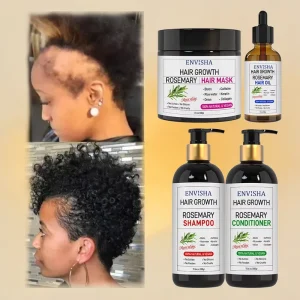 Curly Long Hair Regrowth and Anti Stripping Smooth Silky Rosemary Hair Care Shampoo and Conditioner Set