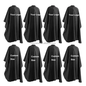 Custom Beauty Salon Barber Cape with Designs Snap Polyester Barber Apron Hairdresser Apron