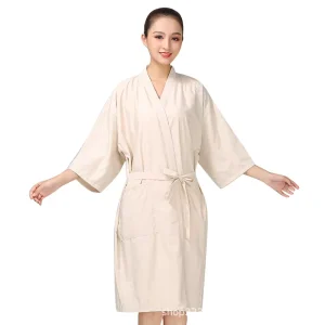 Custom Beige Waterproof Polyester Hairdressing Cape with Black Trim