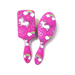 Custom Black Pins Hairbrush Kid Baby Small Brush Wet Mini Detangling Hair Brush
