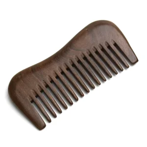 Custom Black Sandalwood Pear Peech Walnut Wooden Bamboo Hair Beard Combs with Logo
