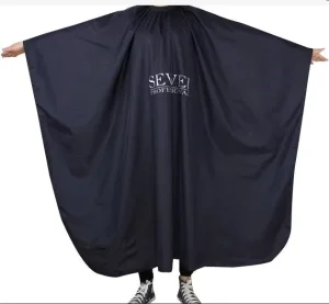 Custom Black Waterproof Waist Hair Cutting Cape Barbers Hairdressing Shampoo Cape UV Protection Polyester Recyclable