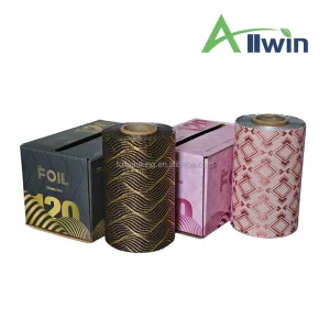 Custom Branded Hair Foil Roll Manufacturer Embossed Aluminum Hair Foil Bulk Aluminum Hairdressing Foil