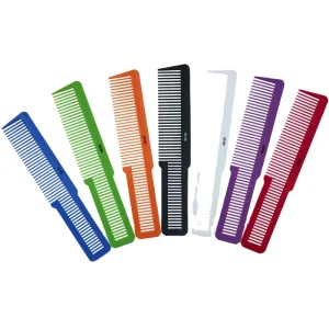 Custom Carbon Fiber Hair Cutting Styling Comb Barber Parting Comb Flat Top Clipper Steel Common Combs for Salon