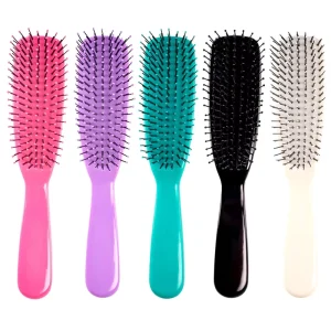 Custom Color Professional Hairdressing 9-row Comb Hair Extension Detangling Brush Hair Styling Hairbrush