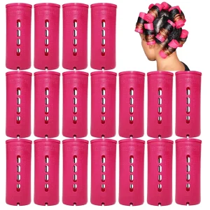 Custom Colors/Sizes 18pcs Hair Perm Rods Set Plastic Self Grip Cold Wave DIY Hairdressing Tools Jumbo Hair Rollers for