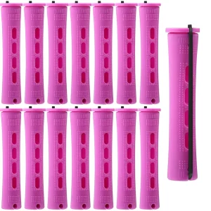 Custom DIY Hairdressing Tools 12 Pcs Bag Hair Perm Rods Plastic Hair Rollers Cold Wave Rods