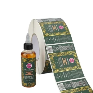 Custom Eco Friendly Durable Waterproof Oil Resistant BOPP Hair Oil Labels Self Adhesive Cosmetic Bottle Packaging Stickers