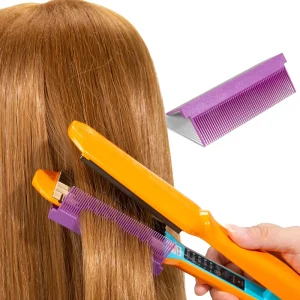Custom Electric Carbon Fiber Flatiron Comb Portable Private Label Hair Straightener with Hot Comb Attachment