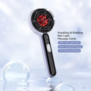 Custom Electric Head Massager Device EMS Red Light Therapy Scalp Massage Brush with Oil Applicator Hair Growth Comb