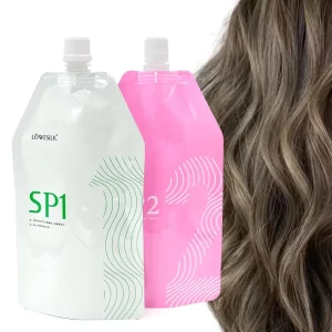 Custom Gloss Stand up Spout Pouch Leak Proof Liquid Packaging Bags for Hair Perm Lotion and Salon Hair Treatment Liquid