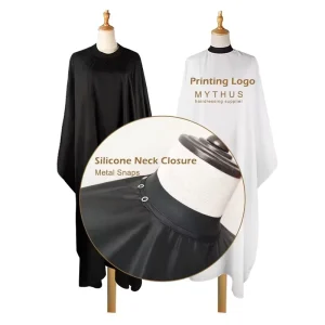 Custom Hairdressing Cape Salon Waterproof Gown Customized Designer Hair Cutting Barber With Logo Silicone Neck Capes