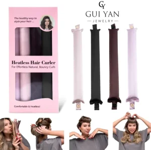 Custom Heat Free Overnight Hair Curler Set Soft Big Foam Velvet Hair Curler with Burst Stick for Sleeping