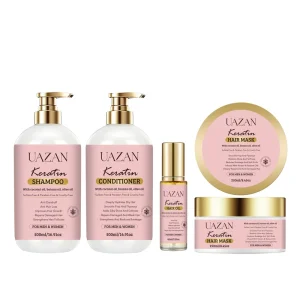 Custom Keratin Anti Dandruff Hair Growth Smoothing Repairing Hair Care Treatment Shampoo and Conditioner Set for Women